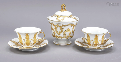 Two ceremonial cups with saucers and