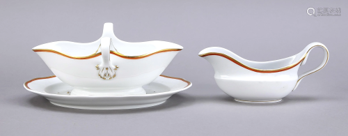 Two sauce boats, Meissen, 1950s, 2nd