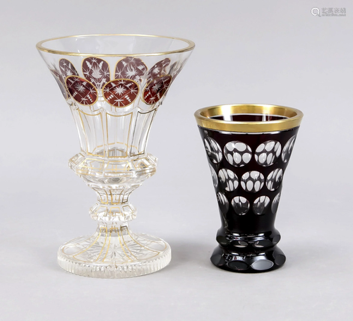 Vase and beaker, 1st half of 20th c.