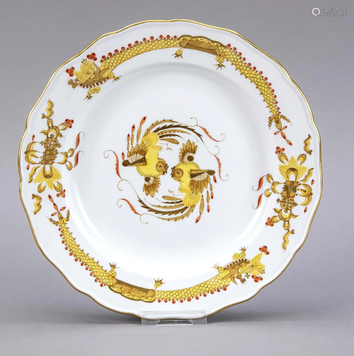 Flat plate, Meissen, mark 1850-1924,