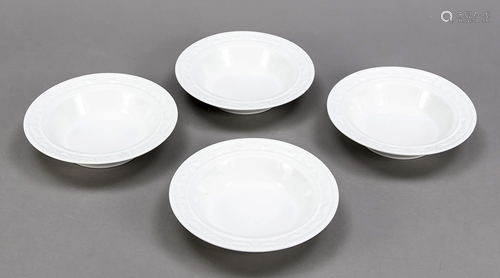 Four small salad plates, KPM Berlin,