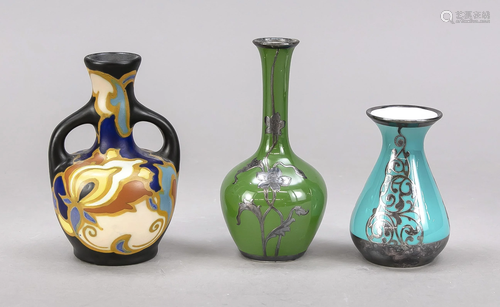 Three vases, 20th century, different