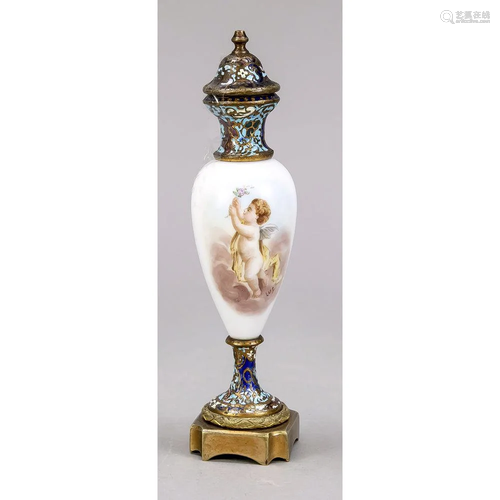 Ornamental lidded vase, w. France, c