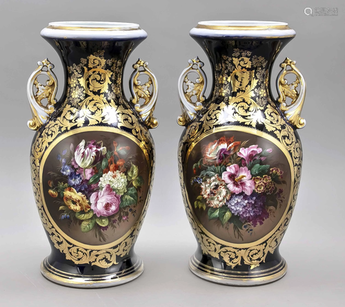 Pair of large vases, France, 19th c.