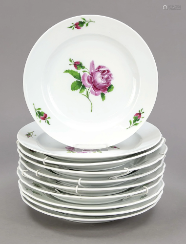 Ten plates, Meissen, 19th/20th c., 1