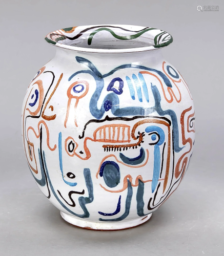 Modern ceramic vase, w. Spain, late