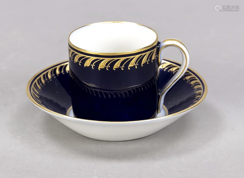 Mocha cup with saucer, KPM Berlin, m