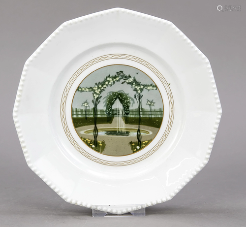 Art Nouveau plate, Nymphenburg, desi