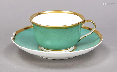 Tea cup with saucer, KPM Berlin, mar