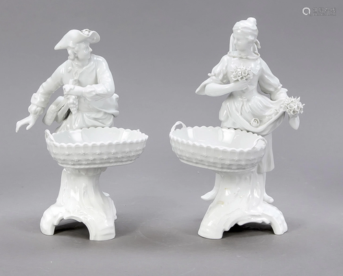 Pair of figural saliÃ¨res/spice jars,