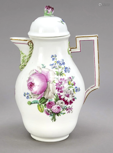 Coffee pot, Meissen, Marcolini mark