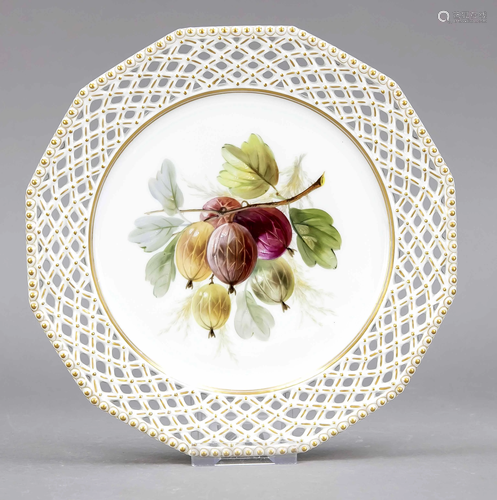 Fruit plate, Nymphenburg, mark 1925-