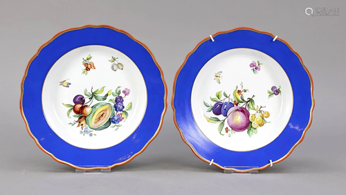 Two soup plates, Meissen, Knauff-Sch