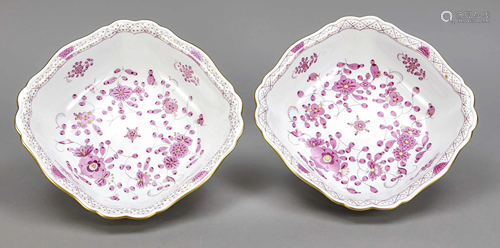 Two CarÃ© bowls, Meissen, 1970-80s, 1