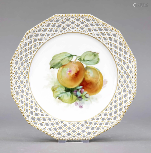 Fruit plate, Nymphenburg, mark 1925-