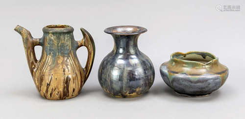 Three Art Nouveau vessels, France, c