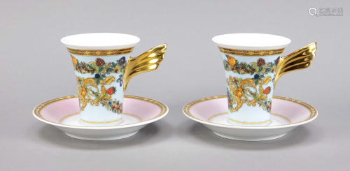 Two collection cups with saucer, Ros