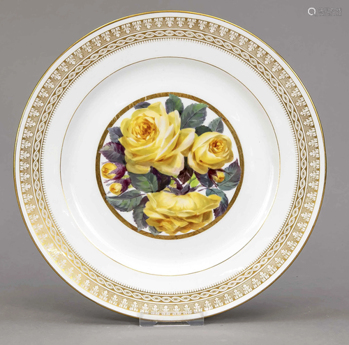 Painted plate, Meissen, around 1890-