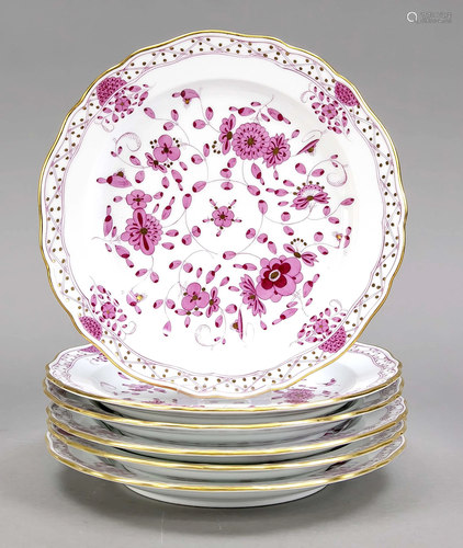 Six plates, Meissen, Knauff-Schwerte