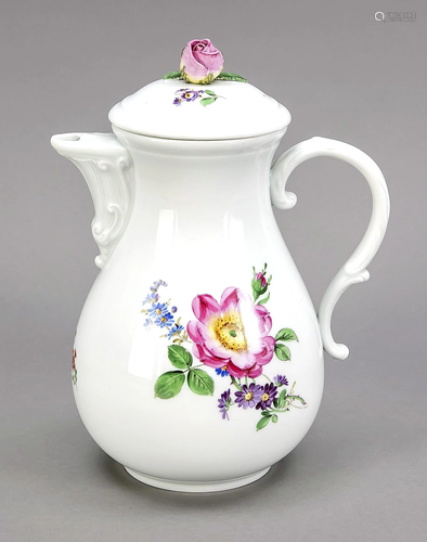 Coffee pot, Meissen, 19th century, 1