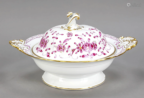 Round lidded bowl, Meissen, Knauff-S