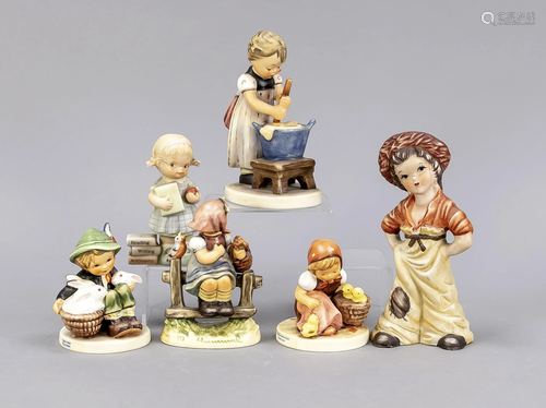 Six children's figurines, 20th c., 4