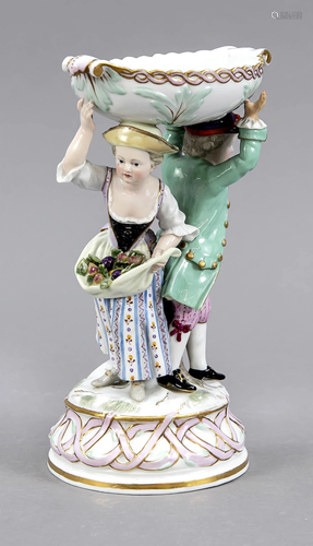 Figural saliere, Meissen, knob sword