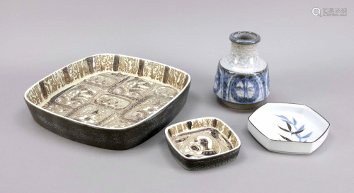Kovolut ceramics, 4 pieces, 20th c.,