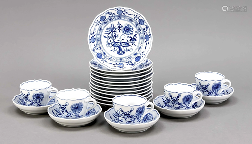 12 mocha sets, 36 pcs, Meissen, 1970