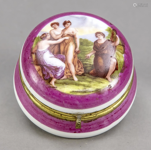 Lidded box, Thuringia, 20th c., on t