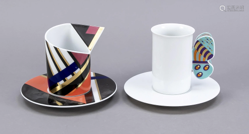 Two artist's collection cups, Rosent