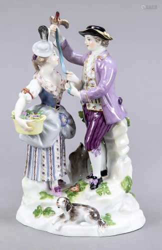 Pair of gardeners, Meissen, mark 185