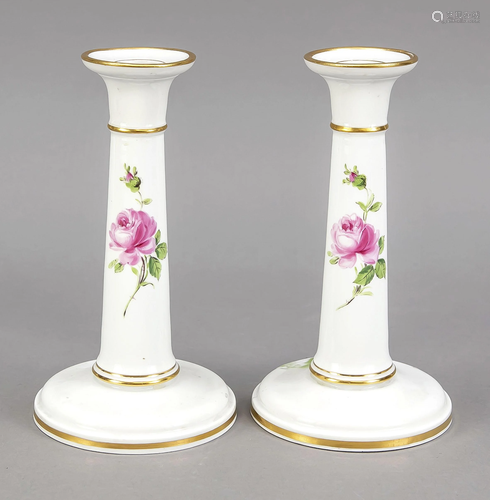 Pair of candlesticks, single flame,