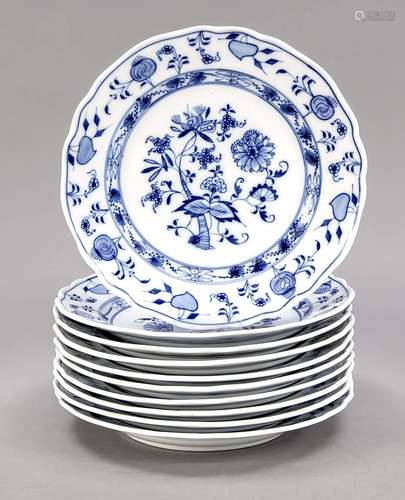 Ten shallow plates, Stadtmeissen, 1s