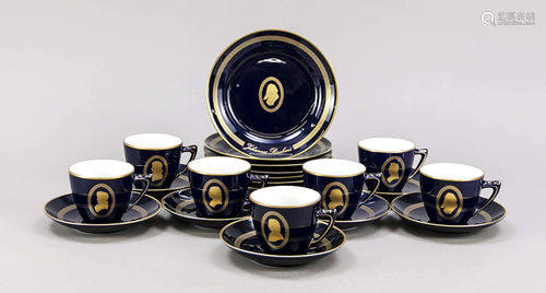 Seven three-piece coffee sets, Bing