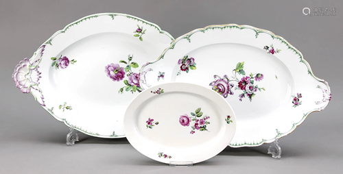 Three serving plates, KPM Berlin, c.