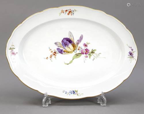 Large roast plate, Meissen, Knauff-S