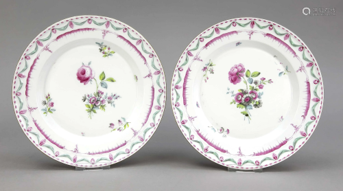 Two plates, KPM Berlin, c. 1790-1800