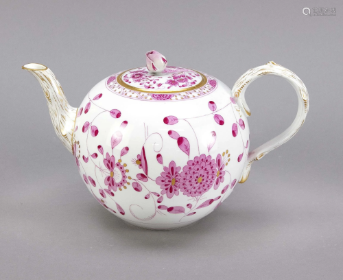 Teapot, Meissen, mark 1850-1924, 1st