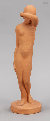 Nude girl, terracotta, end of 20th c