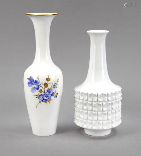 Two vases, vase Asia, KPM Berlin, ma