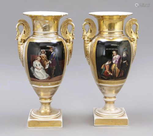 Pair of Empire vases, France, 19th c