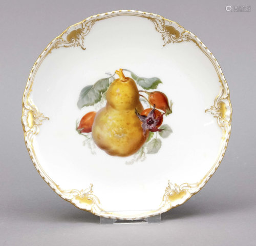 Fruit plate, KPM Berlin, year letter