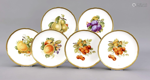 Six fruit plates, Hutschenreuther, H