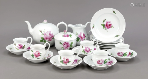 21 pieces porcelain, Meissen, 19th/2