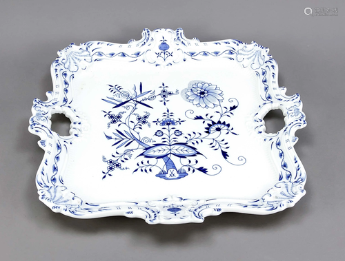 Large tray with side handles, Meisse