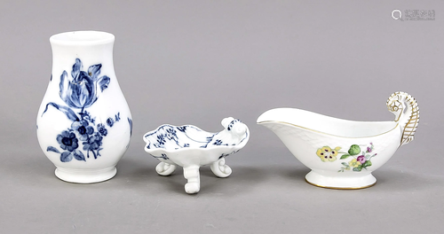 Three ornamental pieces, pear-shaped