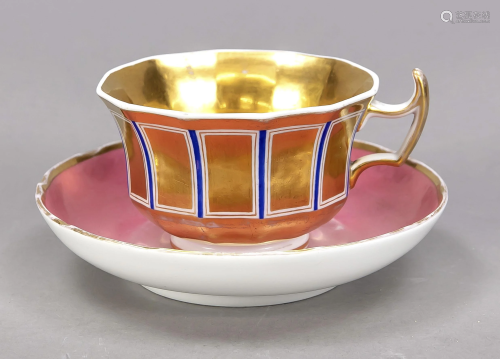 Historism cup with saucer, KPM Berli