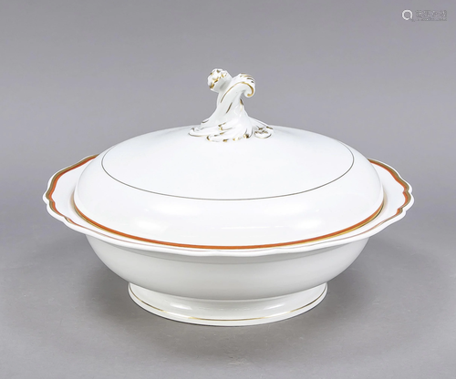 Round lidded tureen, Meissen, 1950s