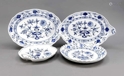 Four serving dishes, Meissen, 1970-8